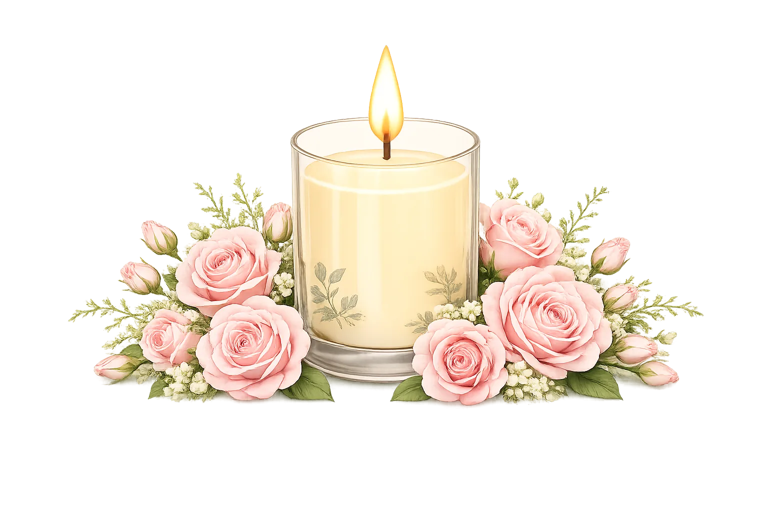 Pink Roses candle
